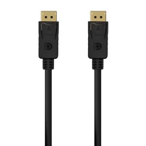 Cable DisplayPort 1.2 4K Aisens A124-0549/ DisplayPort Macho - DisplayPort Macho/ Hasta 5W/ 2300Mbps/ 1.5m/ Negro
