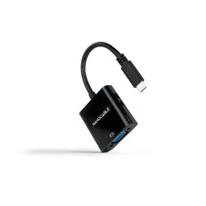 Cable Conversor Nanocable 10.16.4101-BK/ USB Tipo-C Macho - VGA Hembra/ 10cm/ Negro