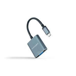Conversor Nanocable 10.16.4101-G/ USB Tipo-C Macho - VGA Hembra/ 10cm/ Negro y Gris