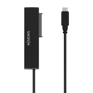 Adaptador para Discos Duros 2.5"/3.5" Aisens ASE-35C02B/ USB Tipo-C - SATA/ con Alimentador