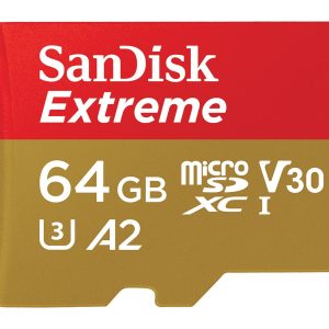 SanDisk Extreme - Cartão de memória flash (adaptador microSDXC para SD Incluído) - 64 GB - A2