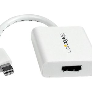 Startech Mini DisplayPort® to HDMI® Video Adapter Converter 1920x1200 - White Mini DP to HDMI Adapter M/F (MDP2HDW) -…