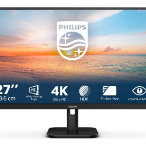 Philips 27E1N1800A - 1000 Series - monitor LED - 27" - 3840 x 2160 4K @ 60 Hz - IPS - 350 cd/m² - 1000:1 - HDR10 - 4 ms…