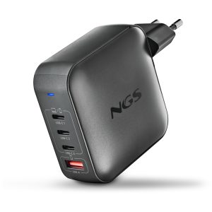 Cargador de Portátil GaN NGS BUD 165W/ 165W/ Automático/ Voltaje 5-21V
