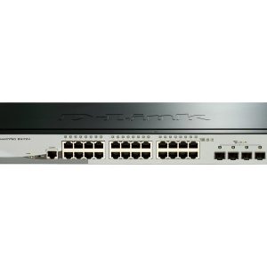 D-Link DGS 1510-28X - Interruptor - L3 - inteligente - 24 x 10/100/1000 + 4 x 10 Gigabit SFP+ - desktop, montável em…