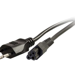 C2G Swiss Laptop Power Cord - Cabo de alimentação - IEC 60320 C5 para SEV 1011 (M) - AC 250 V - 2 m - moldado - preto -…