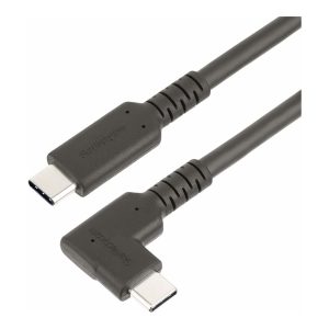 StarTech 1.6ft (50cm) Rugged Right Angle USB-C Cable, USB 3.2 Gen 2 (10 Gbps), USB C to C Data Transfer Cable, 4K 60Hz…