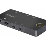 Startech 2-Port USB-C KVM Switch, Single-4K 60Hz HDMI Monitor, Dual-100W Power Delivery Pass-through Ports, Bus…