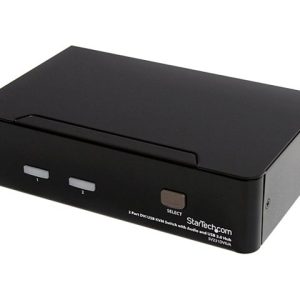 Startech 2 Port DVI USB KVM Switch with Audio and USB 2.0 Hub (SV231DVIUA) - Chave de KVM