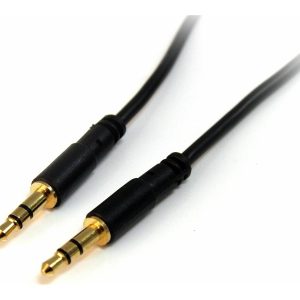 Startech 6 ft Slim 3.5mm Stereo Audio Cable - M/M - 3.5mm Male to Male Audio Cable for your Smartphone, Tablet or MP3…