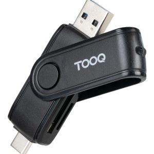 Lector de Tarjetas Externo TooQ TQR-3003B/ USB 2.0 y USB Tipo-C