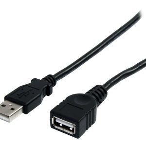 StarTech.com 10 ft Black USB 2.0 Extension Cable A to A - 10ft USB 2.0 Extension Cable - 10ft USB male female Cable…