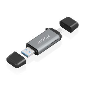 Lector de Tarjetas Externo Aisens ASCR-2AC11-GR/ USB 3.1