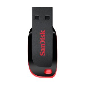 SanDisk Cruzer Blade - Drive flash USB - 64 GB - USB 2.0 - preto, vermelho