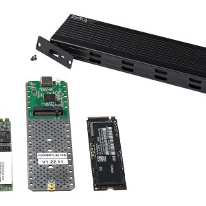 Startech USB-C 10Gbps to M.2 NVMe or M.2 SATA SSD Enclosure, External M.2 PCIe/SATA NGFF SSD Enclosure, Portable…