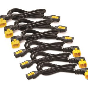 APC - Cabo de alimentação - power IEC 60320 C13 para IEC 60320 C14 - 10 A - 1.83 m - conector de 90° - preto - Mundial