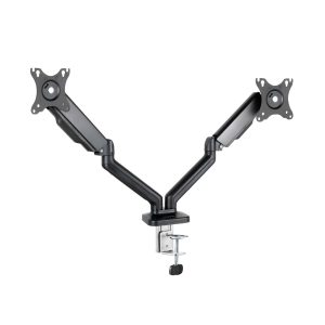 Soporte de Mesa para 2 Monitores TooQ DB5132TNR-B/ Giratorio/ Inclinable/ hasta 9kg