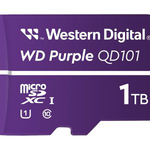 WD Purple - Cartão de memória flash - 1 TB - UHS-I U1 / Class10 - microSDXC - púrpura