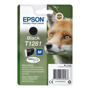 Epson T1281 - Tamanho M - preto - original - blister com RF/alarme acústico - tinteiro