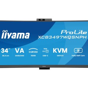 iiyama ProLite XCB3497WQSNPH-B1 - Monitor LED - curvo - 34" (31.3" visível) - 3440 x 1440 UWQHD @ 120 Hz - VA - 300…