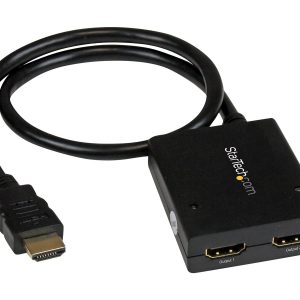Startech HDMI Cable Splitter - 2 Port - 4K 30Hz - Powered - HDMI Audio