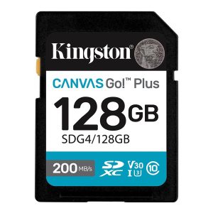 Kingston Canvas Go! Plus - Cartão de memória flash - 128 GB - Video Class V30 / UHS-I U3 / Class10 - SDXC UHS-I
