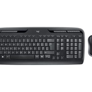 Logitech Wireless Combo MK330 - Conjunto de teclado e rato - sem fios - 2.4 GHz - Reino Unido - preto
