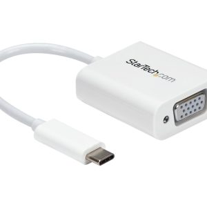 StarTech USB-C to VGA Adapter - White - 1080p - Video Converter For Your MacBook Pro