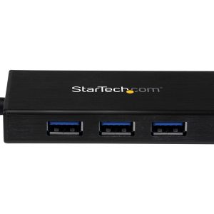 Startech USB 3.0 Hub with Gigabit Ethernet Adapter - 3 Port - NIC - USB Network