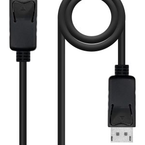 Cable DisplayPort 1.4 8K Nanocable 10.15.2803/ DisplayPort Macho - DisplayPort Macho/ 3m/ Certificado/ Negro