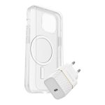 OtterBox Symmetry Series - Tampa posterior para telemóvel - compatibilidade MagSafe - claro - com Protetor de Ecrã de…