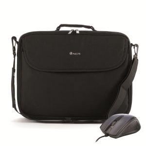 Maletín + Ratón Monray Bureau Kit para Portátiles hasta 16"/ Negro