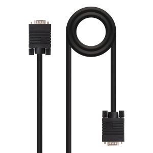 Cable SVGA Nanocable 10.15.1302/ VGA Macho - VGA Macho/ 1.8m/ Negro