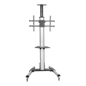 Startech Heavy Duty Rolling Portable TV Cart Stand with Wheels - 32 to 75 inch - Adjustable Rotating Mobile Flat Panel…
