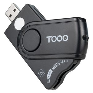 Lector de DNI, Tarjetas Inteligentes, SD y MicroSD TooQ TQR-3012B/ USB 2.0/ Negro