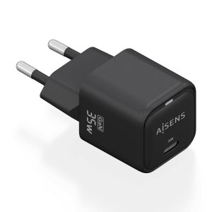 Cargador de Pared GaN Aisens ASCH-35W1P023-BK/ 1xUSB Tipo-C/ 35W