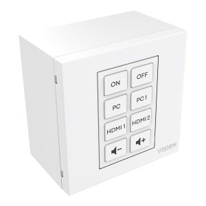 Modular AV faceplate control module - 8 buttons - learns ir remote control codes from other remotes - supports RS232,…
