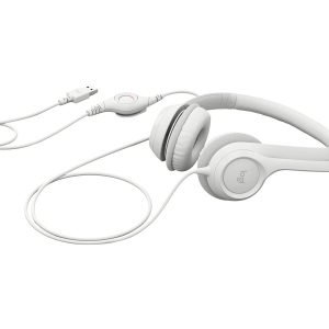 Logitech H390 - Auscultadores - no ouvido - com cabo - USB-A - branco sujo