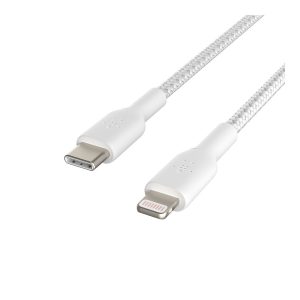 Belkin BoostCharge - Cabo Lightning - USB-C macho para Lightning macho - 2 m - branco - Fornecimento de energia USB…