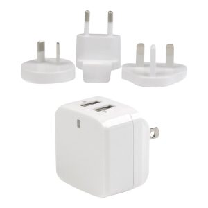 Startech Dual Port USB Wall Charger 17W/3.4A - Travel Charger 110V/220V - Adaptador de alimentação - 17 Watt - 3.4 A -…