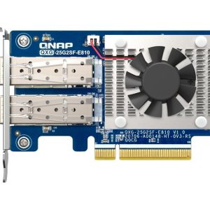 QNAP QXG-25G2SF-E810 - Adaptador de rede - PCIe 4.0 x8 baixo perfil - 25 Gigabit SFP28 x 2