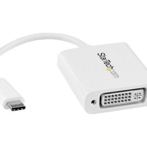 StarTech USB C to DVI Adapter - White - 1920x1200 - USB Type C Video Converter for Your DVI D Display