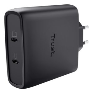 Cargador de Pared GaN Trust Maxo 100W/ 2xUSB Tipo-C/Incluye Cable USB Tipo-C/ 100W