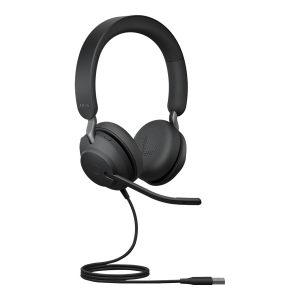 Jabra Evolve2 40 SE UC Stereo - Auscultadores - no ouvido - com cabo - USB-C, USB-A - isolamento de ruído - Otimizado pata UC