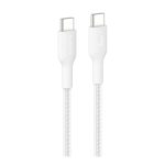 Belkin BoostCharge - Cabo USB - USB-C (M) para USB-C (M) - 2 m - Fornecimento de energia USB (240W), braided - branco