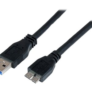 StarTech.com 1m 3 ft Certified SuperSpeed USB 3.0 A to Micro B Cable Cord - USB 3 Micro B Cable - 1x USB A (M), 1x USB…