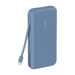 Belkin BoostCharge - Carregador portátil - com cabo integrado - 20000 mAh - 30 watt - PD - 3 conectores de saída (2 x…