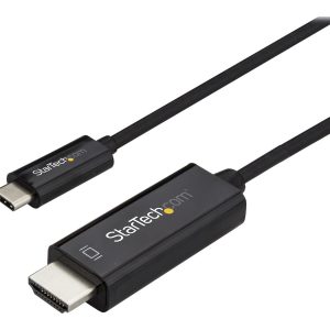 Startech 6ft (2m) USB C to HDMI Cable, 4K 60Hz USB Type C to HDMI 2.0 Video Adapter Cable, Thunderbolt 3 Compatible,…