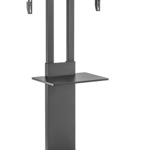 Soporte de Suelo Inclinable/ Giratorio con Bandeja DVD Aisens FT86TSE-399 para TV de 37-86"/ hasta 50kg