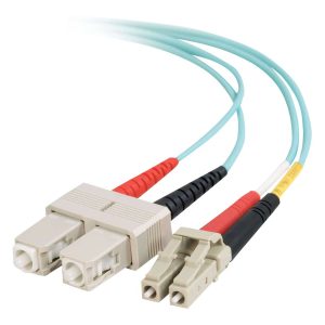 C2G LC-SC 10Gb 50/125 OM3 Duplex Multimode PVC Fiber Optic Cable (LSZH) - Cabo de rede - SC multi-modos (M) para…